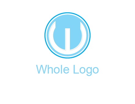 curved letter W in circle