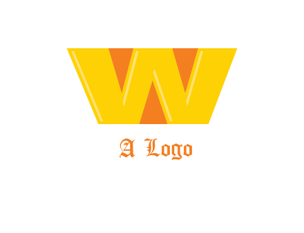 letter W with triangles