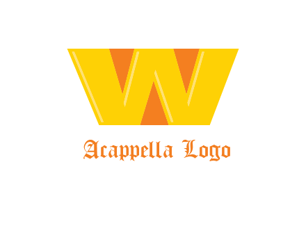 letter W with triangles