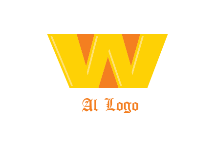letter W with triangles