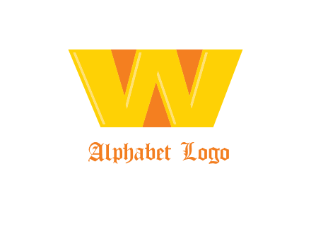 letter W with triangles