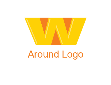 letter W with triangles