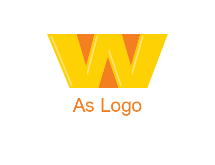 letter W with triangles