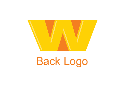 letter W with triangles