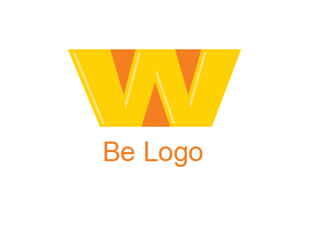 letter W with triangles