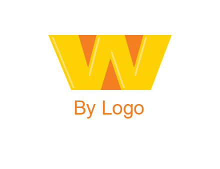 letter W with triangles