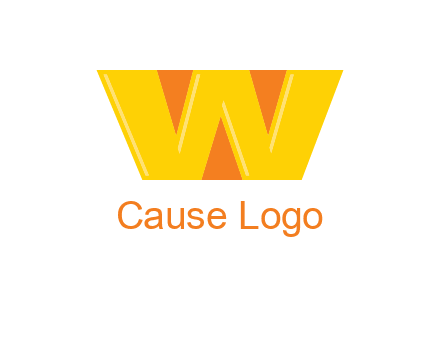letter W with triangles
