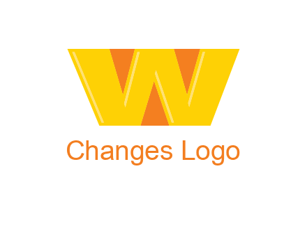 letter W with triangles