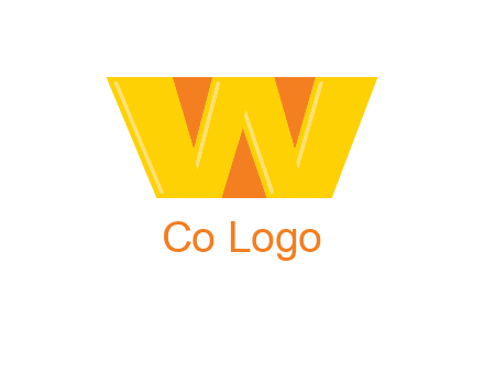 letter W with triangles