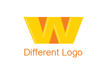 letter W with triangles