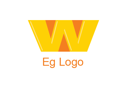 letter W with triangles