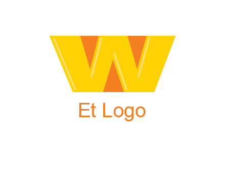 letter W with triangles