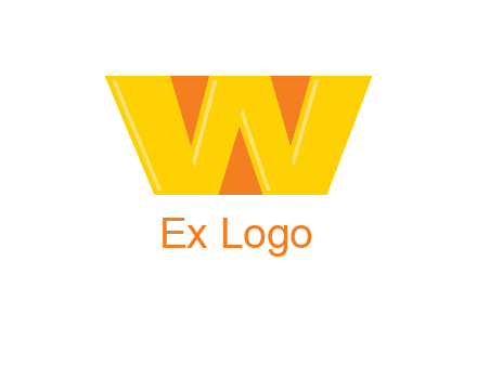 letter W with triangles