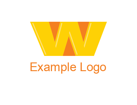 letter W with triangles
