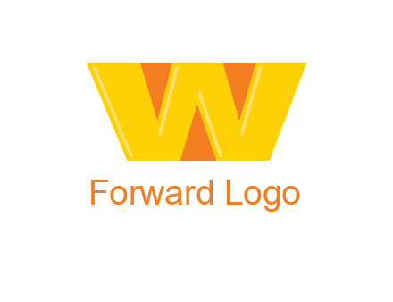 letter W with triangles