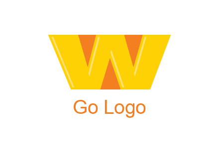 letter W with triangles