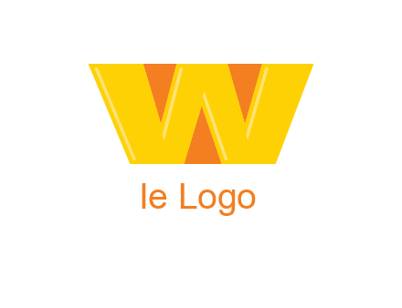 letter W with triangles