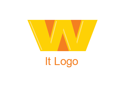 letter W with triangles