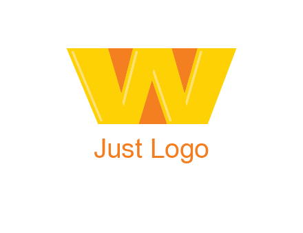 letter W with triangles