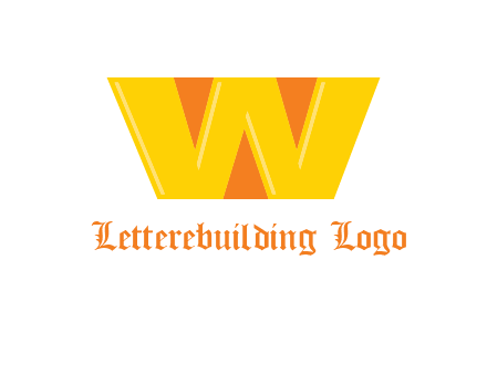 letter W with triangles