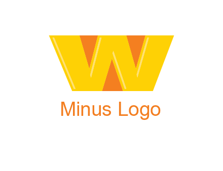 letter W with triangles