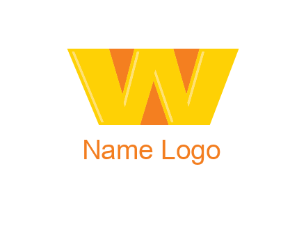 letter W with triangles