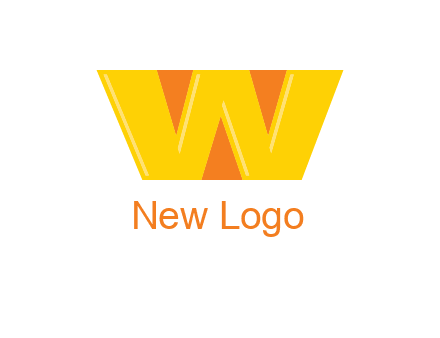 letter W with triangles