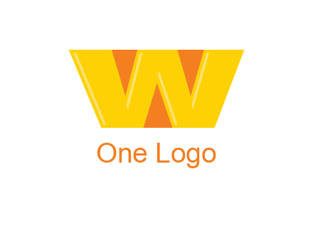 letter W with triangles