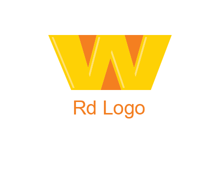 letter W with triangles