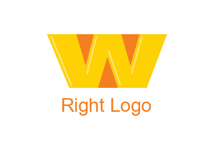 letter W with triangles