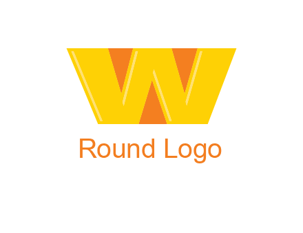 letter W with triangles