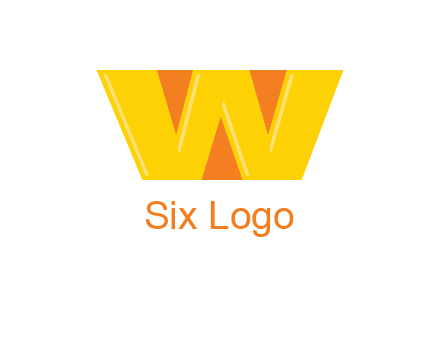 letter W with triangles