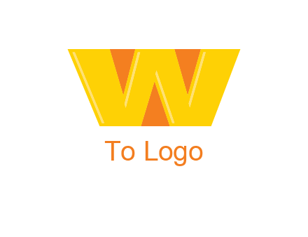 letter W with triangles