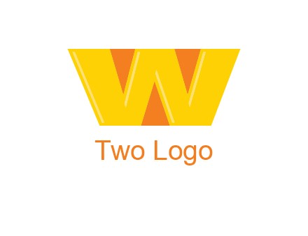 letter W with triangles