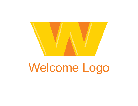 letter W with triangles