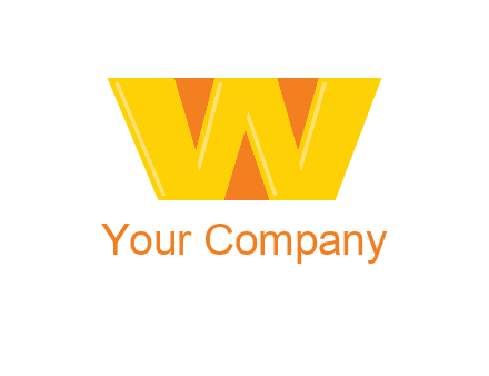 letter W with triangles