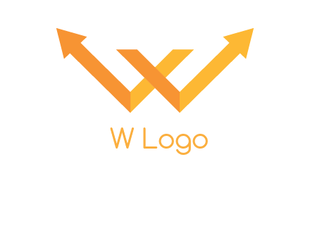 letter w arrow logo