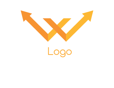 letter w arrow logo