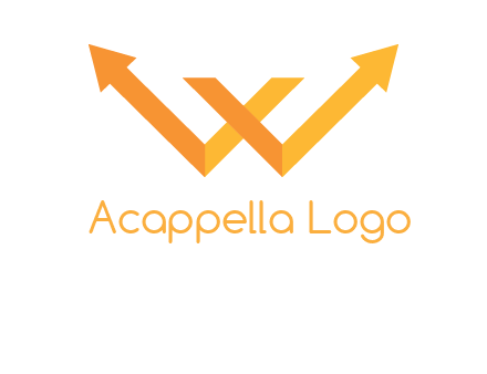 letter w arrow logo