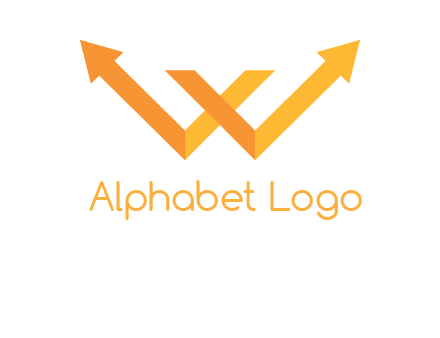 letter w arrow logo