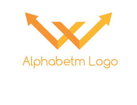 letter w arrow logo