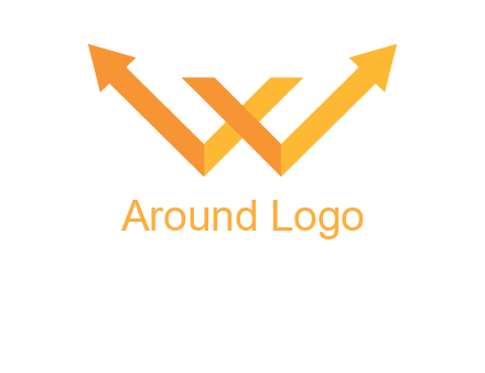 letter w arrow logo