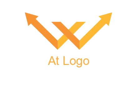 letter w arrow logo