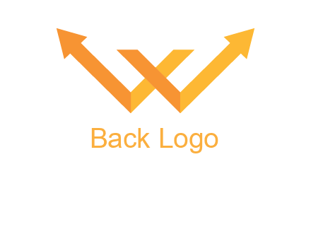 letter w arrow logo