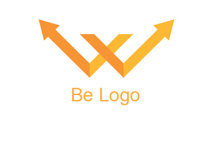 letter w arrow logo