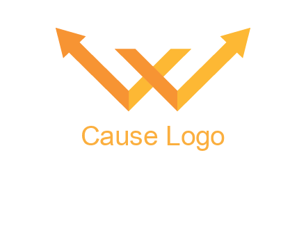 letter w arrow logo