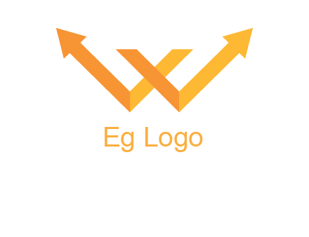 letter w arrow logo