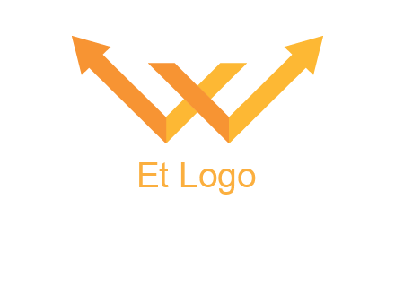letter w arrow logo