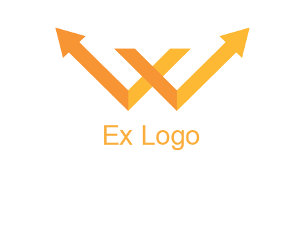 letter w arrow logo