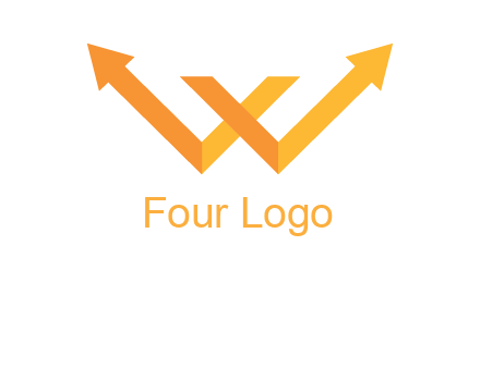 letter w arrow logo